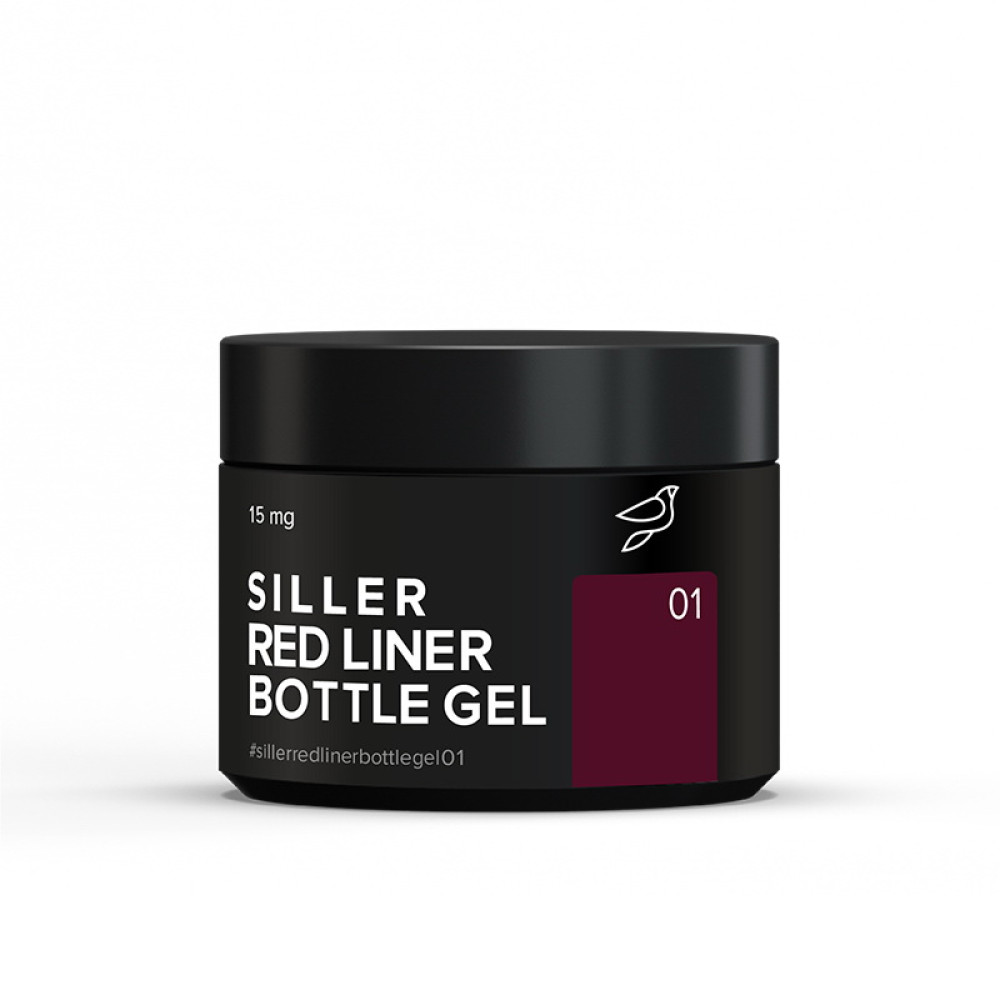 Гель Siller Professional Bottle Gel Red Liner 001 в баночці винний марун 15 мл