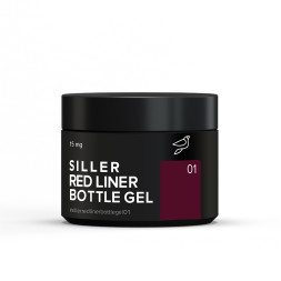 Гель Siller Professional Bottle Gel Red Liner 001 в баночці винний марун 15 мл