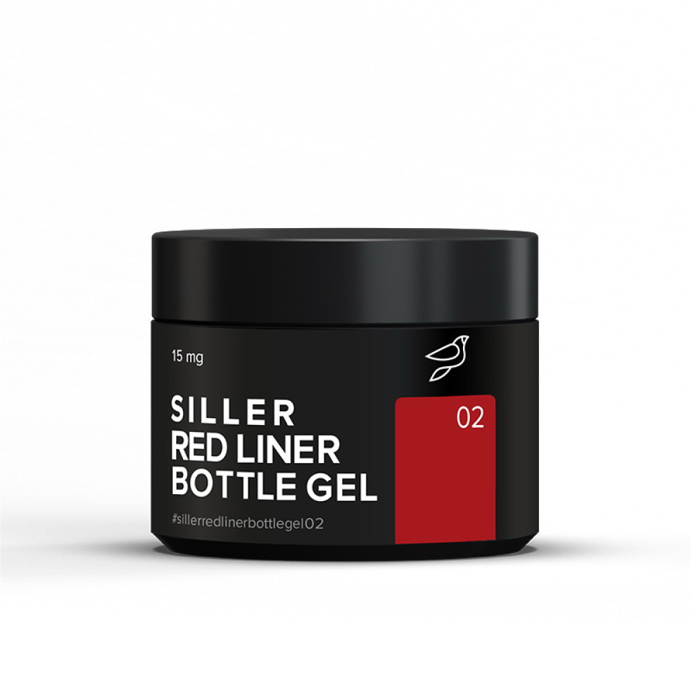 Гель Siller Professional Bottle Gel Red Liner 002 в баночці червоний 15 мл