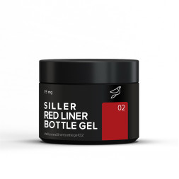 Гель Siller Professional Bottle Gel Red Liner 002 в баночці червоний 15 мл