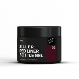 Гель Siller Professional Bottle Gel Red Liner 003 в баночці бургундський 15 мл