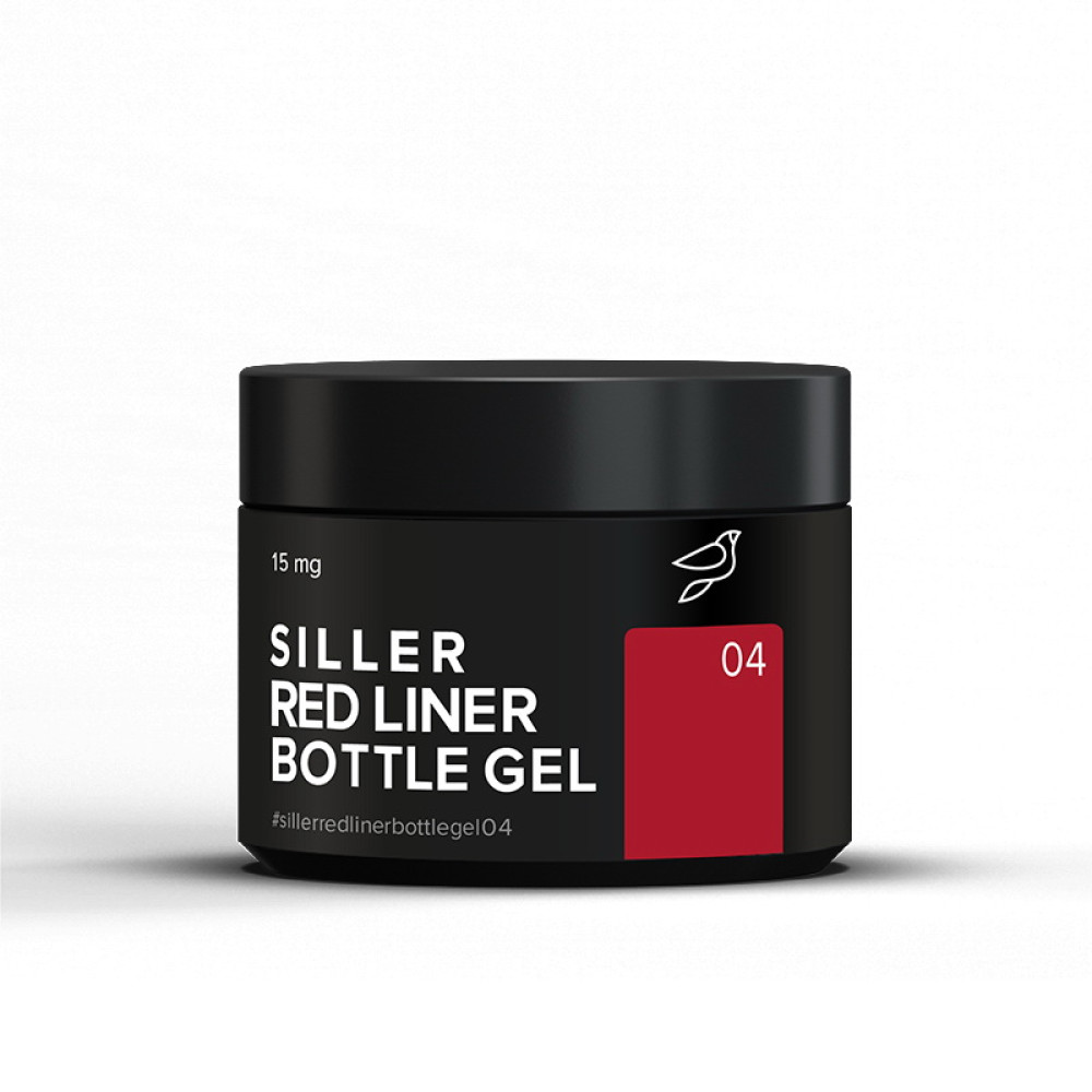 Гель Siller Professional Bottle Gel Red Liner 004 в баночці темний червоний 15 мл