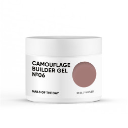 Гель строительный камуфлирующий Nails Of The Day Builder Gel Camouflage 06 коричневый 30 мл