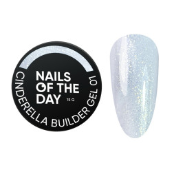 Гель строительный Nails Of The Day Builder Gel Cinderella 01 с жемчужным переливом молочный 15 мл