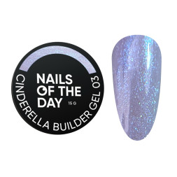 Гель строительный Nails Of The Day Builder Gel Cinderella 03 с жемчужным переливом фиолетовый 15 мл