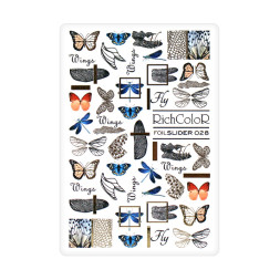 Слайдер-дизайн RichColoR Foil 028 Метелики та бабки
