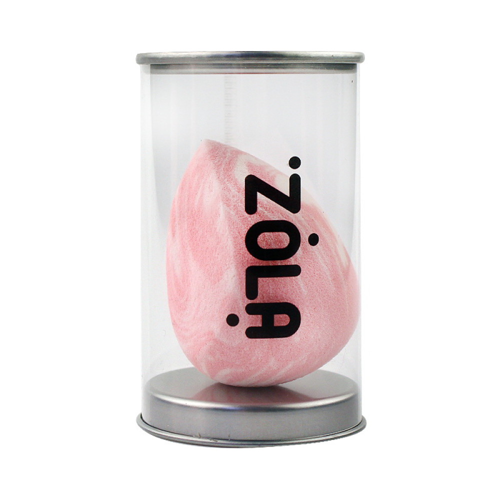 Спонж для макияжа ZOLA супер мягкий капля 5.5x4 см цвет бело-розовый