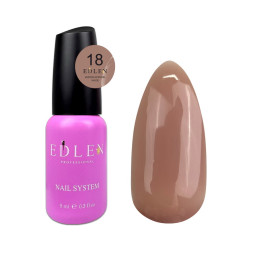Жидкий гель Edlen Professional Water Acrygel Nude 18 теплый светло-коричневый 9 мл