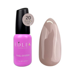 Жидкий гель Edlen Professional Water Acrygel Nude 20 серо-бежевый 9 мл