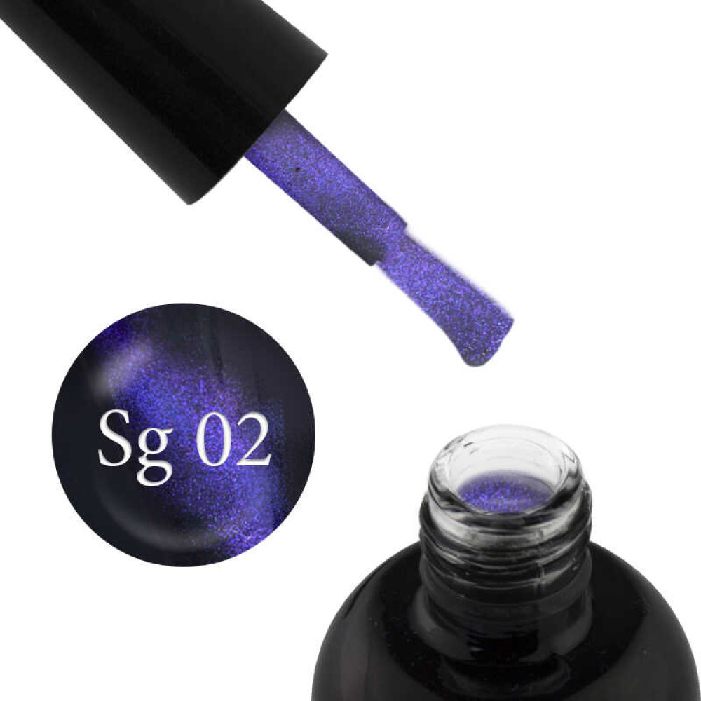 Гель-лак Starlet Professional Super Galactic UV Gel 02 сиренево-фиолетово-розовый блик, 8 мл