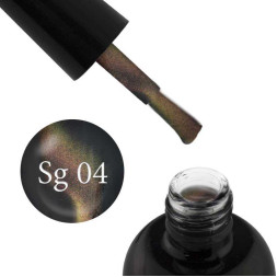 Гель-лак Starlet Professional Super Galactic UV Gel 04 переливчастий золотисто-зелено-персиковий відблиск. 8 мл