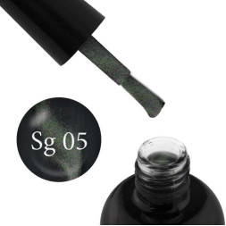Гель-лак Starlet Professional Super Galactic UV Gel 05 переливчастий сіро-золотисто-салатовий відблиск. 8 мл