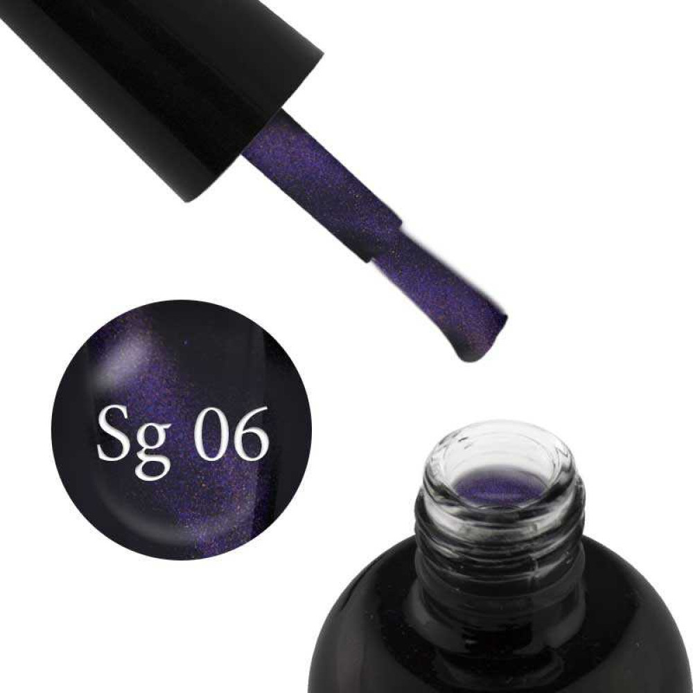 Гель-лак Starlet Professional Super Galactic UV Gel 06 розово-фиолетово-персиковый блик, 8 мл