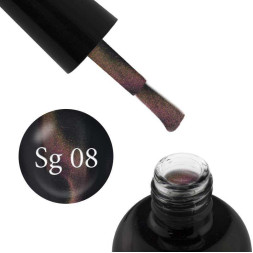 Гель-лак Starlet Professional Super Galactic UV Gel 08 переливчастий рожево-салатово-золотистий відблиск. 8 мл