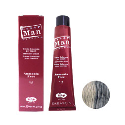 Крем-краска для мужчин без аммиака Lisap Man Color 0.18. светло-серебристый тонер. 60 мл