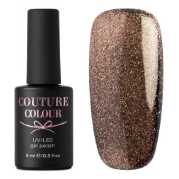 Гель-лак Couture Colour Galaxy Touch Cat Eye GT 10 бронзово-сірий відблиск. хамелеон. 9 мл