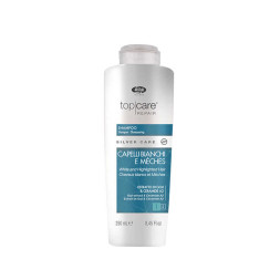 Шампунь Lisap Top Care Repair Silver Care Shampoo для осветленных, обесцвеченных, седых волос, 250 мл