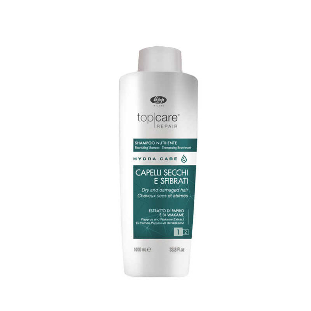 Шампунь Lisap Top Care Repair Hydra Care Nourishing Shampoo живильний для сухого волосся. 1000 мл