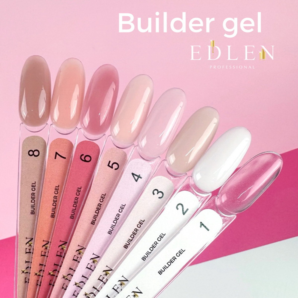 Гель строительный Edlen Professional Builder Gel 02 Milk. молочный. 30 мл