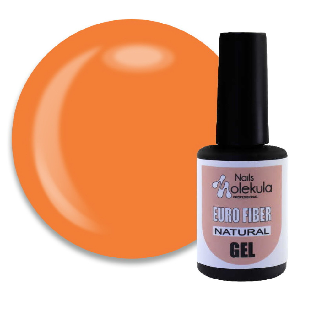 Гель моделирующий для ногтей Nails Molekula Euro Fiber Gel Natural, ярко персиковый, 12 мл
