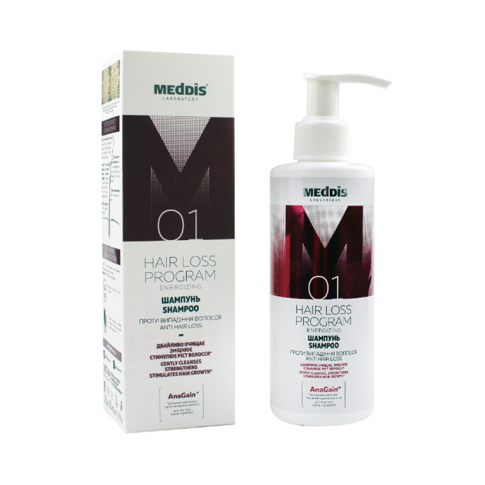 Шампунь для волос Meddis Hair Loss Program Energizing Shampoo укрепляющий против выпадения. 200 мл