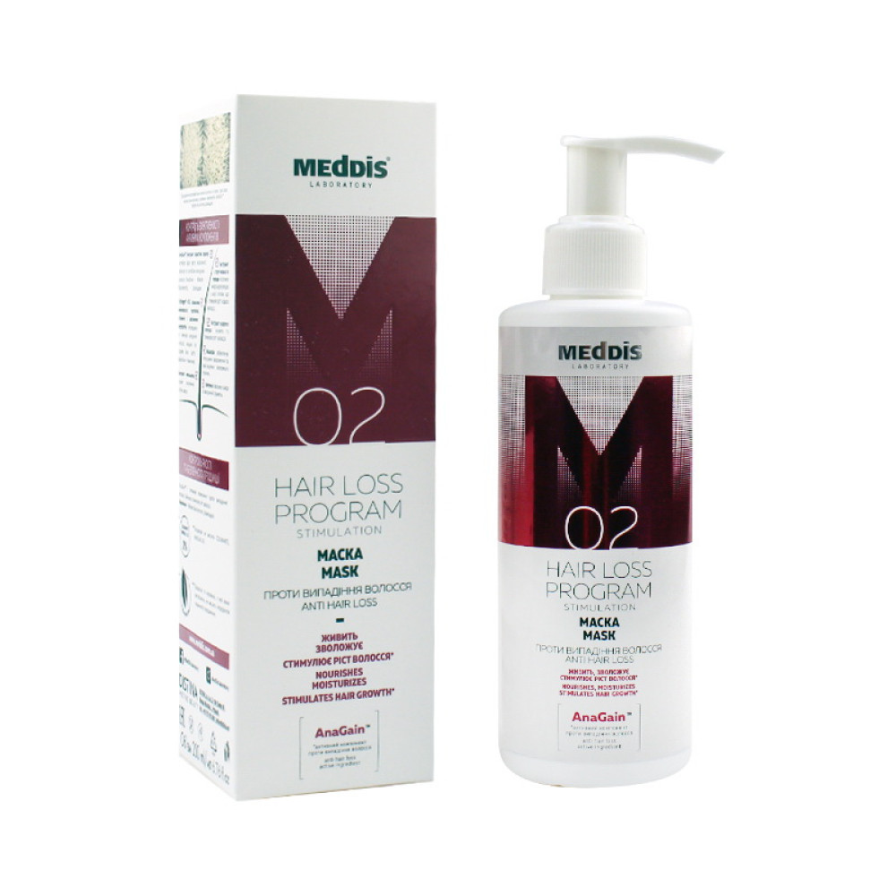 Маска для волосся Meddis Hair Loss Program Stimulation Mask зміцнююча проти випадіння. 200 мл