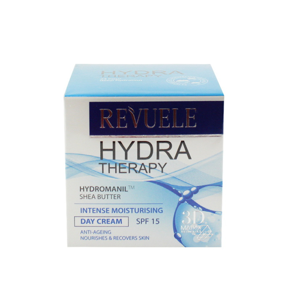 Крем для лица Revuele Hydra Therapy Intense Moisturising Day Cream SPF 15 увлажняющий с маслом ши, дневной, 50 мл