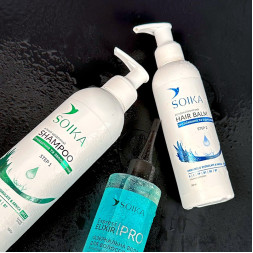 Шампунь для волосся Soika Shampoo очищаючий та зволожуючий з гідролатами гамамелісу. арніки та вітамінами для щоденного догляду. 3