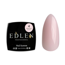 Гель строительный Edlen Professional Builder Gel 04 розовый с молочным подтоном. 15 мл