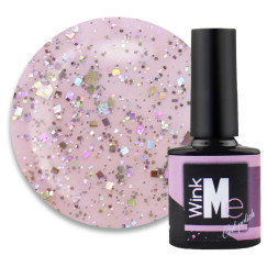 Гель для дизайну Wink Me Pixel Gel 01. голографічний рожевий піксель. 8 мл