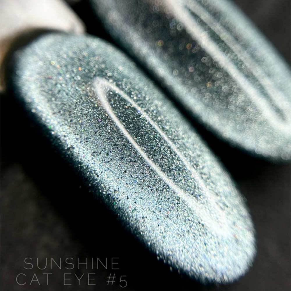 Гель-лак Crooz Cat Eye Sunshine 05 голубой с шиммером 8 мл