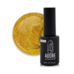 Гель-лак Adore Professional Cats Eye Galaxy X-02 коричнево-золотисто-зеленые переливы. 8 мл