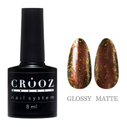 Гель-лак Crooz Cat Eye Mercury 06 розово-персиково-золотой с поталью 8 мл