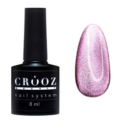Гель-лак Crooz Cat Eye Sunshine 08 розовый с шиммером 8 мл
