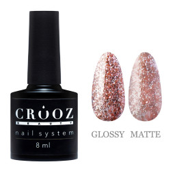 Гель-лак Crooz Platinum Gel 03 розовый абрикос со слюдой 8 мл