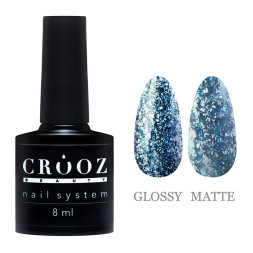 Гель-лак Crooz Platinum Gel 04 светлый синий со слюдой 8 мл