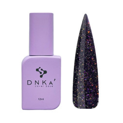 Гель-лак DNKa Polish Gel Spalah 0101. черный с цветными блестками. светоотражающий. 12 мл