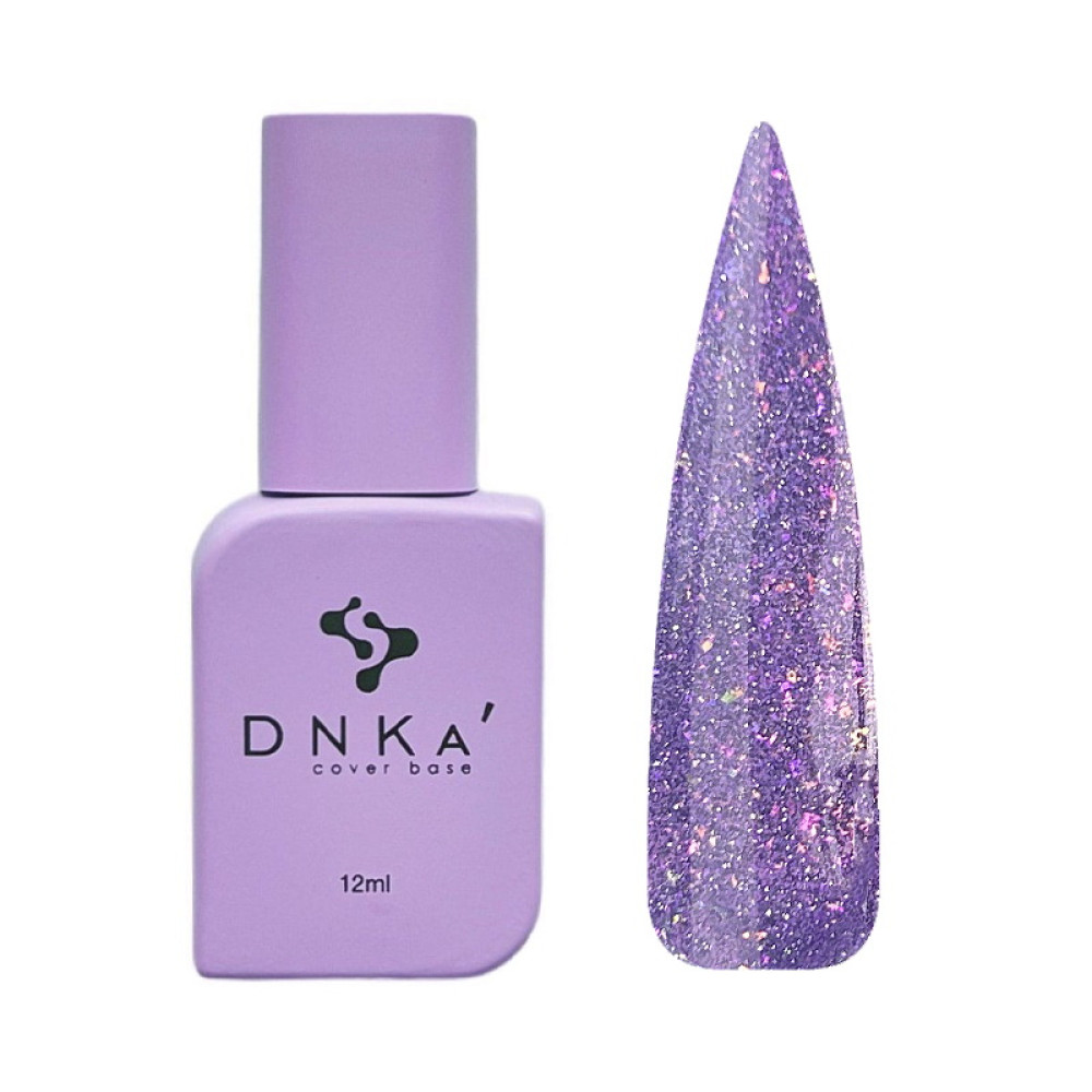 Гель-лак DNKa Polish Gel Spalah 0103. бузково-фіолетовий з кольоровими блискітками. світловідбиваючий. 12 мл