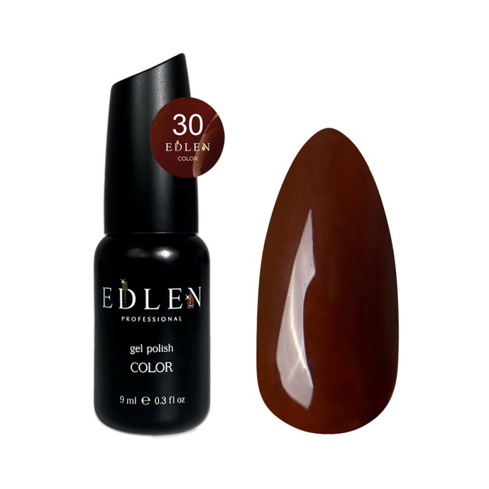 Гель-лак Edlen Professional 030 сливово-шоколадний. 9 мл