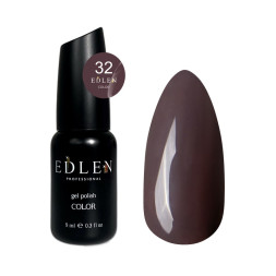 Гель-лак Edlen Professional 032 теплий коричнево-сірий. 9 мл
