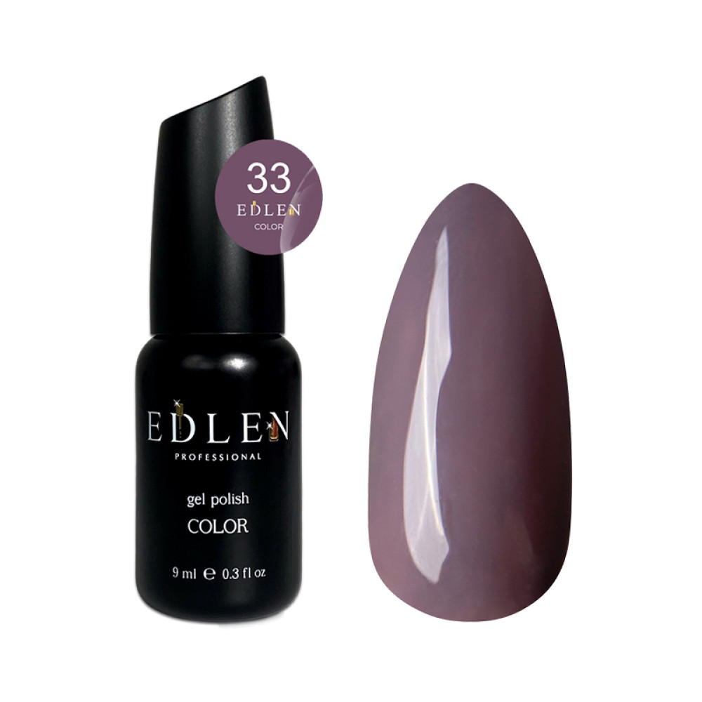 Гель-лак Edlen Professional 033 фіолетово-сірий. 9 мл