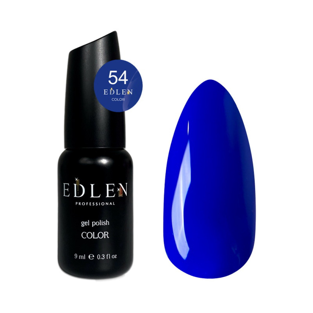 Гель-лак Edlen Professional 054 синий электрик. 9 мл