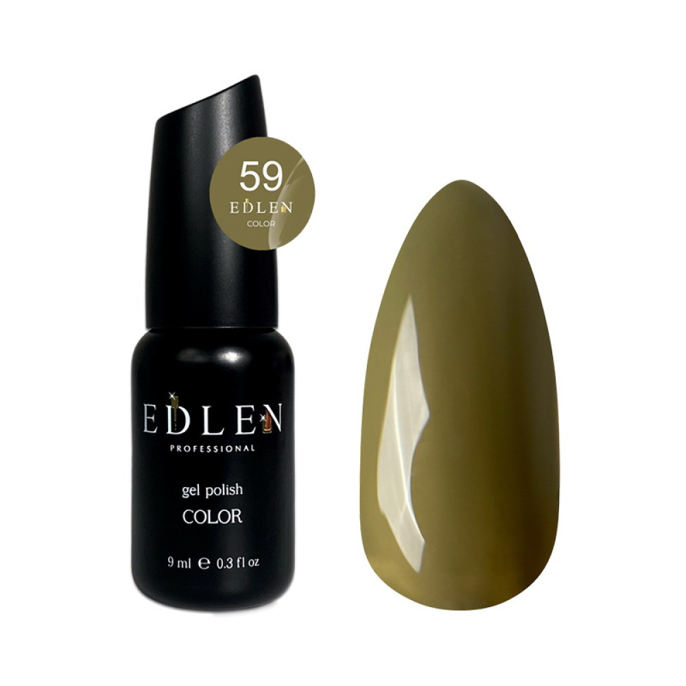 Гель-лак Edlen Professional 059 оливковый, 9 мл