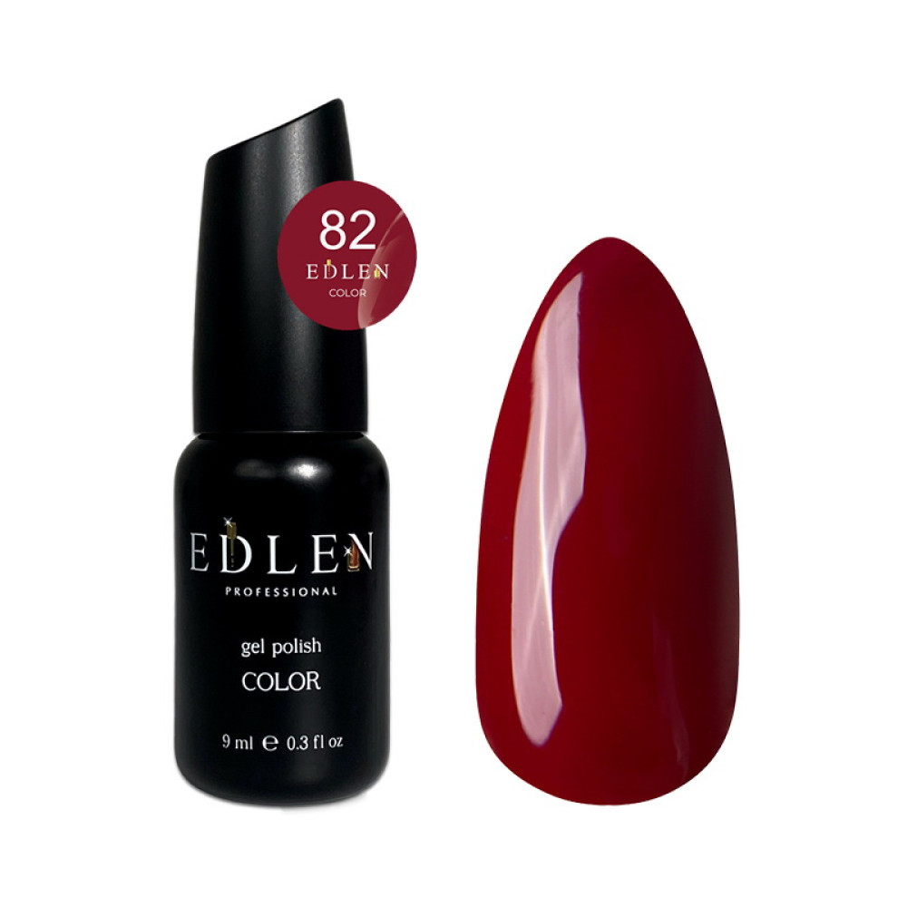 Гель-лак Edlen Professional 082 бордово-ягодный. 9 мл