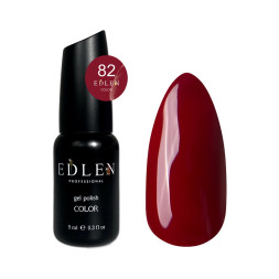 Гель-лак Edlen Professional 082 бордово-ягідний. 9 мл