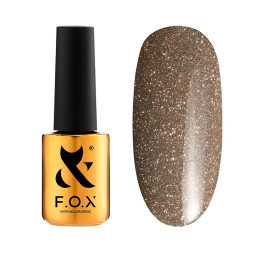 Гель-лак F.O.X Sparkle 003 тауп с блестками. светоотражающий. 7 мл