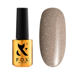 Гель-лак F.O.X Sparkle 004 мягкий тауп с блестками. светоотражающий. 7 мл