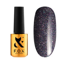 Гель-лак F.O.X Sparkle 008 сине-фиолетовый с блестками. светоотражающий. 7 мл