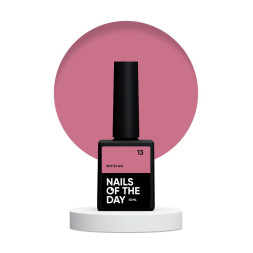 Гель Nails Of The Day Bottle Gel 13 с кисточкой. теплый розовый. 10 мл