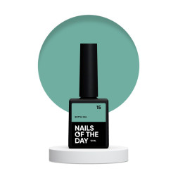 Гель Nails Of The Day Bottle Gel 15 с кисточкой. светлый хвойно-зеленый. 10 мл